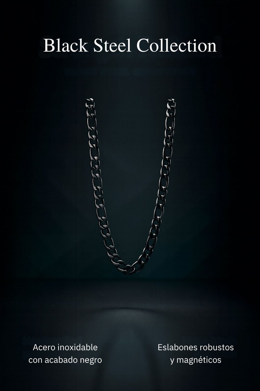 Collar Aura Steel Black – Fuerza y Estilo en Cada Detalle