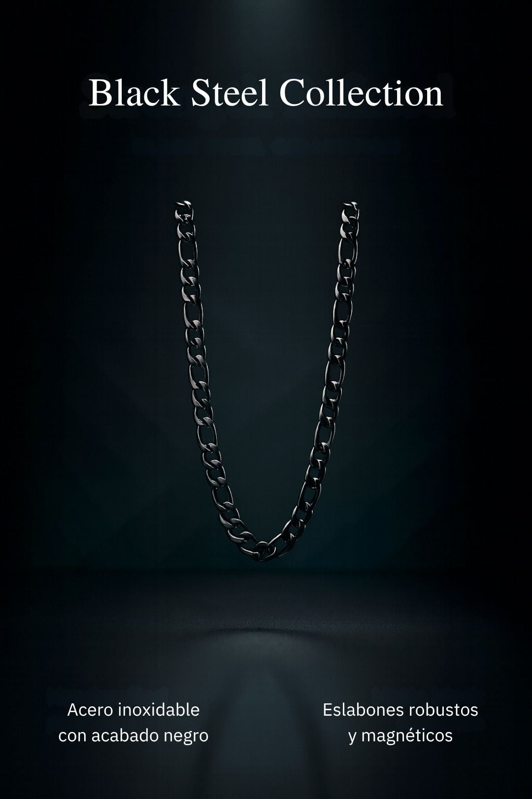 Collar Aura Steel Black – Fuerza y Estilo en Cada Detalle