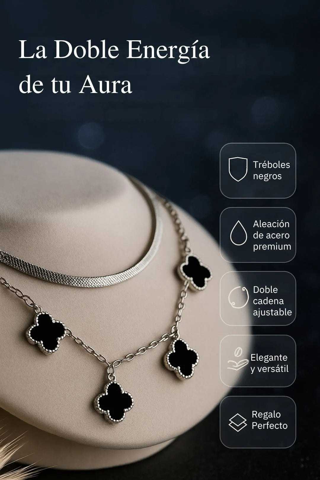 Collar Aura Dual Bloom – La Doble Energía de tu Aura