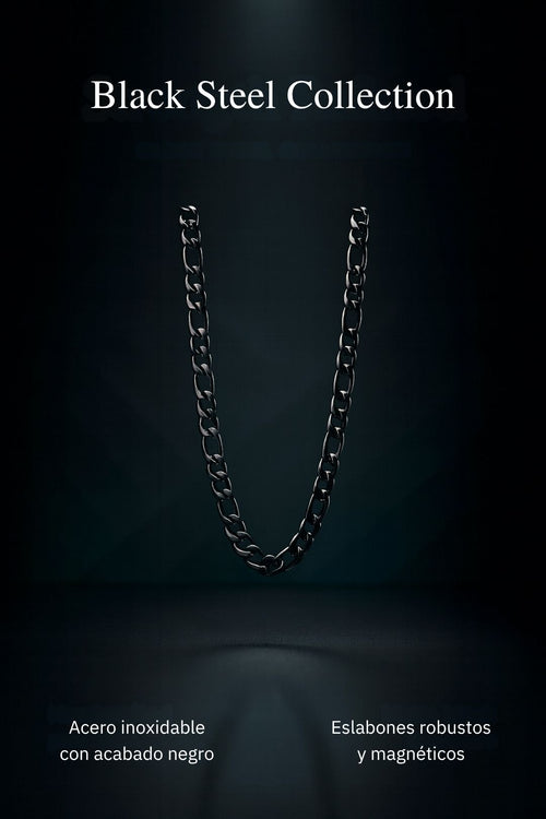 Collar Aura Steel Black – Fuerza y Estilo en Cada Detalle